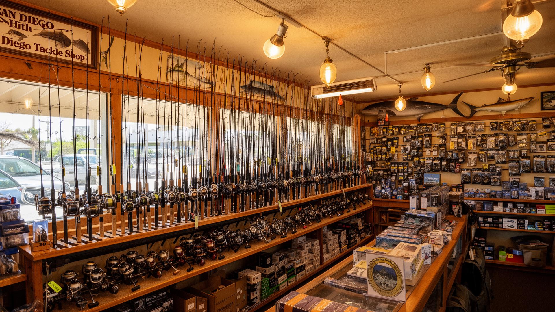 Inside the H&M Landing tackle shop